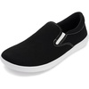 image:imageWHITIN Mens Wide Toe Box Slip on Barefoot Shoes  Minimalist Sneakers  Zero Drop SoleW863  Black White