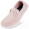 image:imageWHITIN Womens Slip On Barefoot Wide Loafers  LaceUp amp MocToe Casual Boat ShoesPink