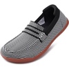 image:imageWHITIN Womens Slip On Penny Loafers Wide Width  Comfortable Knit Flat ShoesZebra