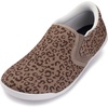 image:imageWHITIN Womens Wide Barefoot Shoes  Elastic VDetail Classic SlipOn  Minimalist Walking SneakersLeopard