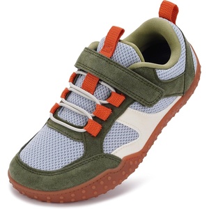 image:imageWHITIN LittleBig Kid Wide Barefoot Shoes  Retro Sneakers for BoysGirls  AdventureReadyWk102  Green Blue