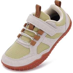 image:imageWHITIN LittleBig Kid Wide Barefoot Shoes  Retro Sneakers for BoysGirls  AdventureReadyWk102  Light Green