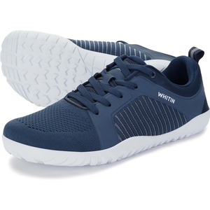 image:imageWHITIN Mens Barefoot TrailRunning Shoes  Wide ToeBox  ZeroDrop Sole  Optimal TractionW51 Dark Blue