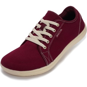 image:imageWHITIN Mens Canvas Barefoot Shoes  Wide ToeBox  ZeroDrop SoleW81 V2  Wine Red Canvas