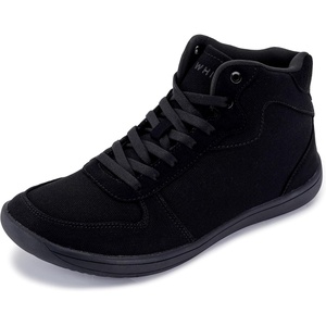 image:imageWHITIN Mens Canvas Minimalist Barefoot Shoes  Wide Toe Box  Zero DropAll Black