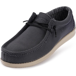 image:imageWHITIN Mens Easy Breezy Slip On Loafers  FoamCushioned Footbed  Ultralight Flex SoleBlack Beige