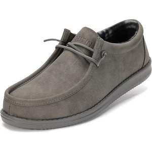 image:imageWHITIN Mens Easy Breezy Slip On Loafers  FoamCushioned Footbed  Ultralight Flex SoleDark Grey