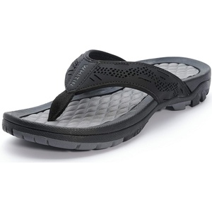 image:imageWHITIN Mens Flip Flops  Outdoor Thong Sandals  Arch Support  Slip ResistantBlack