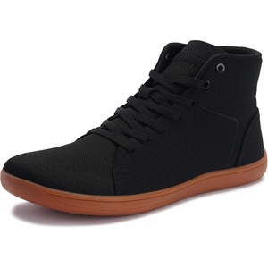 image:imageWHITIN Mens High Top Minimalist Barefoot Shoes  Wide Toe Box  Zero Drop SoleBlack Gum