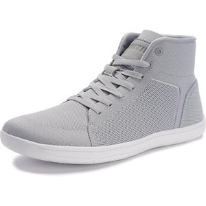 image:imageWHITIN Mens High Top Minimalist Barefoot Shoes  Wide Toe Box  Zero Drop SoleLight Grey