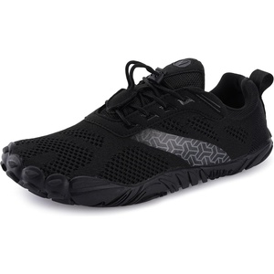 image:imageWHITIN Mens Minimalist Trail Running Shoes  Wide Toe Box  Optimal BarefootFeelW20 All Black