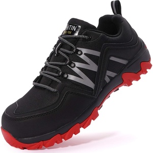 image:imageWHITIN Mens Steel Toe Slip Resistant Puncture Proof Construction Safety Work ShoesRed
