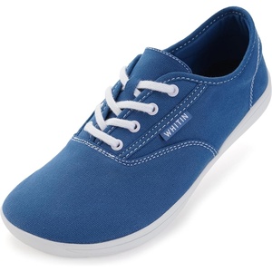 image:imageWHITIN Mens Wide Canvas Barefoot Sneakers  Zero Drop Sole  Minimalist FootwearW87  Blue