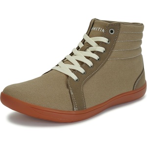 image:imageWHITIN Mens Wide Hitop Minimalist Barefoot Sneakers  Zero Drop Sole  Cushioned Ankle SupportGreen Gum
