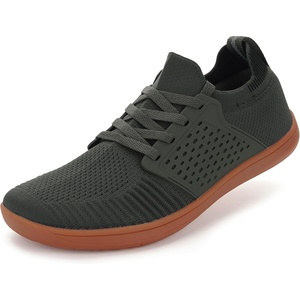 image:imageWHITIN Mens Wide Minimalist Barefoot Sneakers  Zero Drop  Midfoot StabilityW85 Green Gum