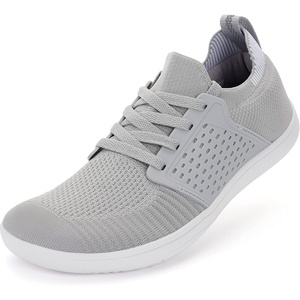 image:imageWHITIN Mens Wide Minimalist Barefoot Sneakers  Zero Drop  Midfoot StabilityW85 Light Grey