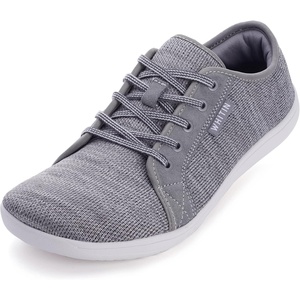 image:imageWHITIN Mens Wide Minimalist Barefoot Sneakers  Zero Drop Sole  Optimal RelaxationW81 Dark Grey