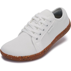 image:imageWHITIN Mens Wide Minimalist Barefoot Sneakers  Zero Drop Sole  Optimal RelaxationW81 White Gum