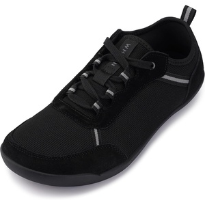 image:imageWHITIN Mens Wide Toe Box Barefoot CrossTraining Shoes  Zero Drop Sole  Suede Patchwork DesignBlack