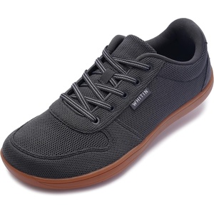 image:imageWHITIN Mens Wide Toe Box Barefoot Sneakers  Breathable Knit Walking ShoesGrey Gum