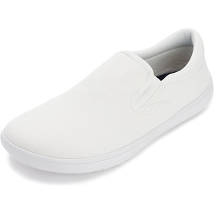 image:imageWHITIN Mens Wide Toe Box Slip on Barefoot Shoes  Minimalist Sneakers  Zero Drop SoleW863  White