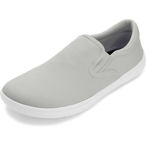 image:imageWHITIN Mens Wide Toe Box Slip on Barefoot Shoes  Minimalist Sneakers  Zero Drop SoleW863 Grey White