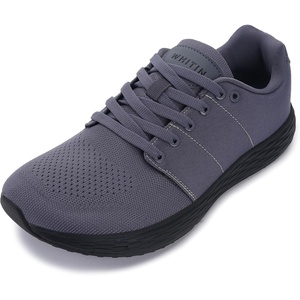 image:imageWHITIN Mens Wide Toe Box Walking Shoes  Zero Drop with NonSlip Rubber OutsoleDark Grey
