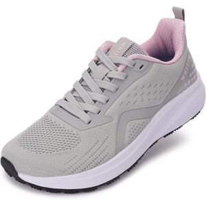 image:imageWHITIN Wide Toe Box Sneakers for Men amp Women  Walking amp Running Shoes for Wide FeetGrey Pink