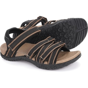image:imageWHITIN Womens Hiking Sandals with Arch Support  Adjustable Hook and Loop Straps  Durable Sport Sandals for Outdoor AdventureC51  Blackbrown