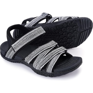 image:imageWHITIN Womens Hiking Sandals with Arch Support  Adjustable Hook and Loop Straps  Durable Sport Sandals for Outdoor AdventureC51  Whitemulti
