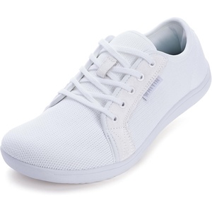 image:imageWHITIN Womens Minimalist Barefoot Shoes  Zero Drop Sole  Wide Width Fashion SneakerW81  All White