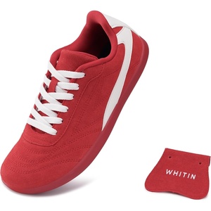 image:imageWHITIN Womens Removable Tongue Barefoot Fashion Sneakers W96  Wide Toe Box to Reduce Toe Compression Zero Drop for Balanced Alignment Ideal for Wide Feet Bunions amp Daily WalkingRed
