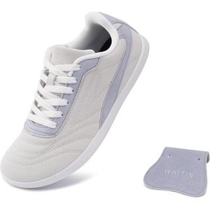 image:imageWHITIN Womens Removable Tongue Barefoot Fashion Sneakers W96  Wide Toe Box to Reduce Toe Compression Zero Drop for Balanced Alignment Ideal for Wide Feet Bunions amp Daily WalkingGrey