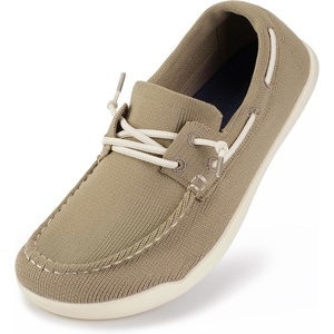 image:imageWHITIN Womens Slip On Barefoot Wide Loafers  LaceUp amp MocToe Casual Boat ShoesKhaki