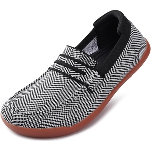 image:imageWHITIN Womens Slip On Penny Loafers Wide Width  Comfortable Knit Flat ShoesZebra