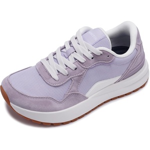 image:imageWHITIN Womens Wide Toe Box Walking Shoes Cushioned Retro Suede Trainers for Daily Wear amp Light ActivityPurple