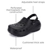 image:imageWHITIN Clogs for Women  Thick Sole Cushioned Garden ShoesBlack