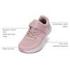 image:imageWHITIN Kids Wide Toe Box Running Tennis Shoes  Zero Drop Sole Sport Sneakers for BoysGirlsPink