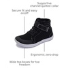 image:imageWHITIN LittleBig Kid Wide High Top Barefoot Shoes  StreetStyle Minimalist Sneakers for BoysGirls  Natural amp Healthy FitW8k23  Black White