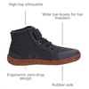 image:imageWHITIN LittleBig Kid Wide High Top Barefoot Shoes  StreetStyle Minimalist Sneakers for BoysGirls  Natural amp Healthy FitW8k23  Grey Multi