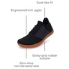 image:imageWHITIN Mens Wide Toe Box Barefoot Shoes SockLike Comfort W85  Natural toe splay zerodrop sole lightweight for casual wear gym walking ideal for minimalist beginnersW85 Classic Black Gum
