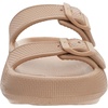 image:imageWHITIN Slides for Women Men Double Buckle Adjustable Thick Sole Pillow Slippers Bathroom SandalsBrown