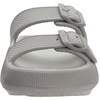image:imageWHITIN Slides for Women Men Double Buckle Adjustable Thick Sole Pillow Slippers Bathroom SandalsGrey