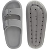 image:imageWHITIN Slides for Women Men Double Buckle Adjustable Thick Sole Pillow Slippers Bathroom SandalsGrey