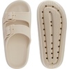 image:imageWHITIN Slides for Women Men Double Buckle Adjustable Thick Sole Pillow Slippers Bathroom SandalsKhaki