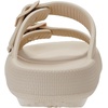 image:imageWHITIN Slides for Women Men Double Buckle Adjustable Thick Sole Pillow Slippers Bathroom SandalsKhaki