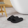 image:imageWHITIN Slippers for Women Non Slip  Cushioned Thick Sole Slides  Quick Drying Bathroom SandalsBlack