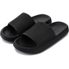 image:imageWHITIN Slippers for Women Non Slip  Cushioned Thick Sole Slides  Quick Drying Bathroom SandalsBlack