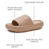 image:imageWHITIN Slippers for Women Non Slip  Cushioned Thick Sole Slides  Quick Drying Bathroom SandalsBrown
