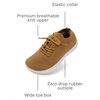 image:imageWHITIN ToddlerLittle Kid Wide Barefoot Shoes  Slip on Zero Drop Minimalist Sneakers for Boys Girls  Adjustable NoTie Lacing DesignW8k12  Brown
